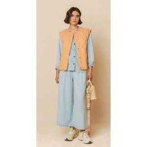 NEW INDI & COLD padded with snaps vest in melon